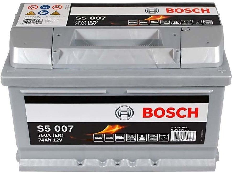 Акумулятор Bosch S4 12В 74А·год 750А R+ (0 092 S50 070) фото 
