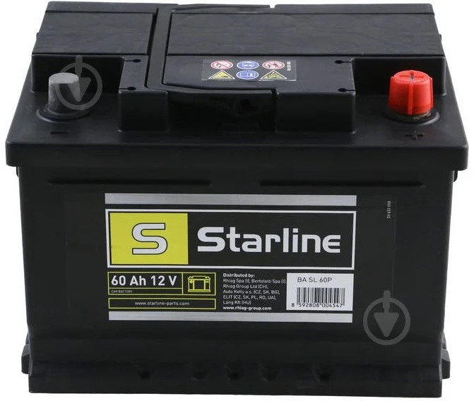 Акумулятор Starline 12В 60А·год 540А R+ (BA SL 60P) фото 