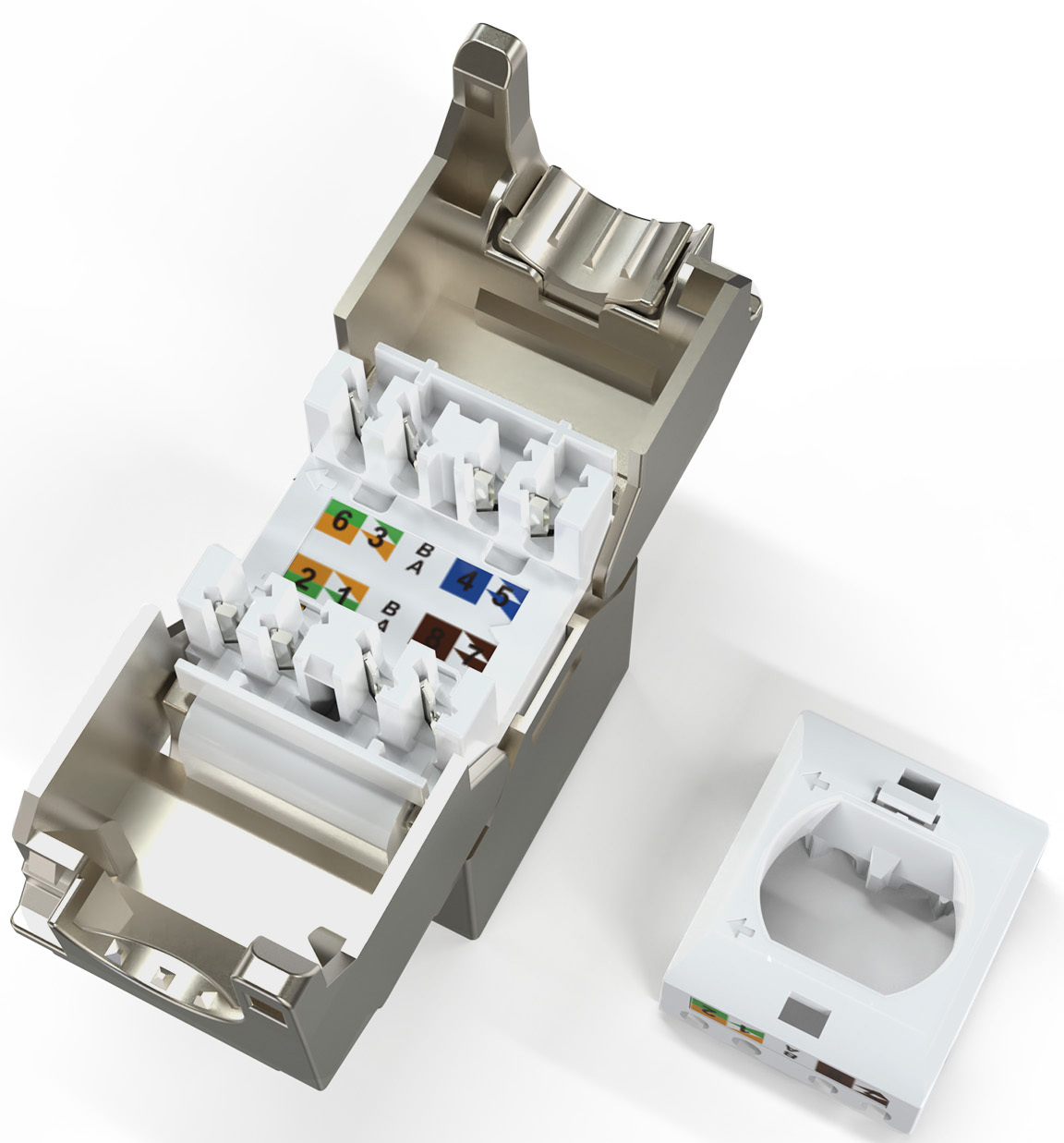 Модуль DIGITUS Keystone САТ 6А RJ45 STP Сompact (DN-93615-S)фото