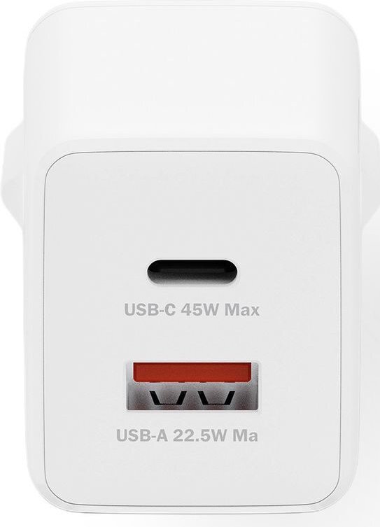 Зарядний пристрій Digitius 1хUSB-C, 1хUSB-A, 45W, GaN (DA-10302)фото