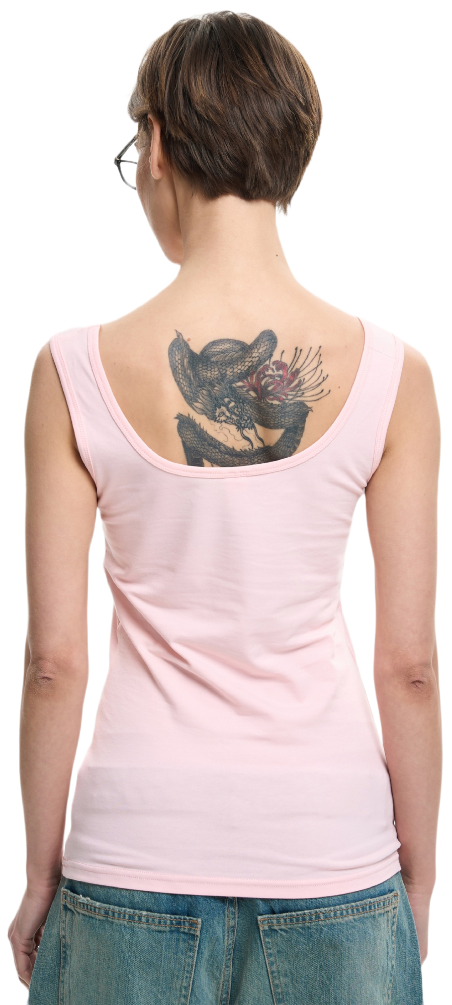 Майка хлопковая женская Roza 200126 3XL светло-розовая фото 