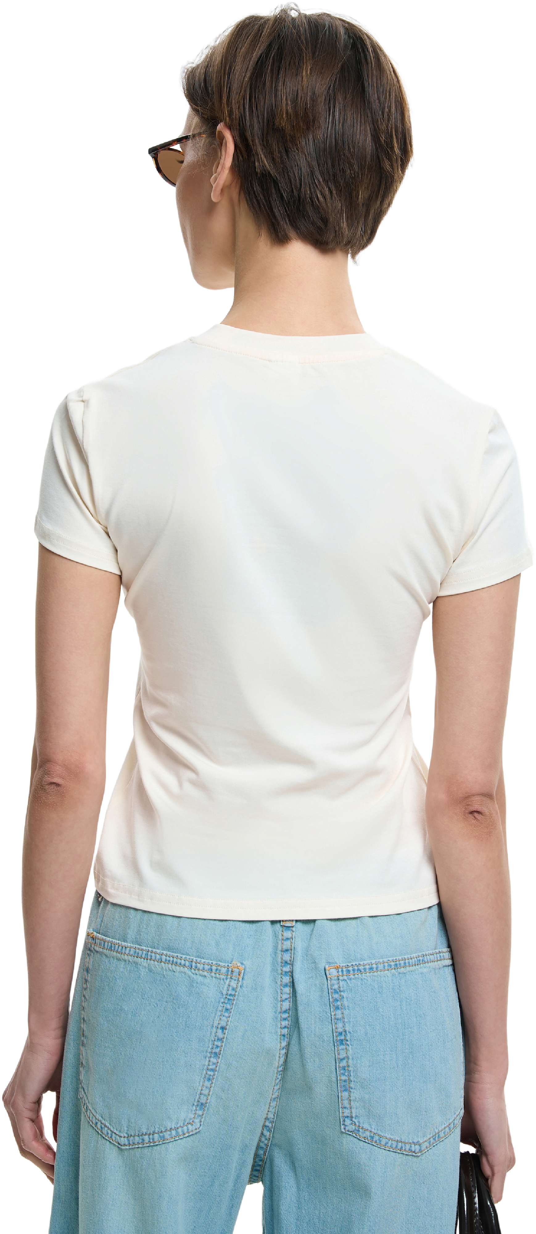 Футболка бавовняна жіноча Roza 240239 M світло-бежевафото