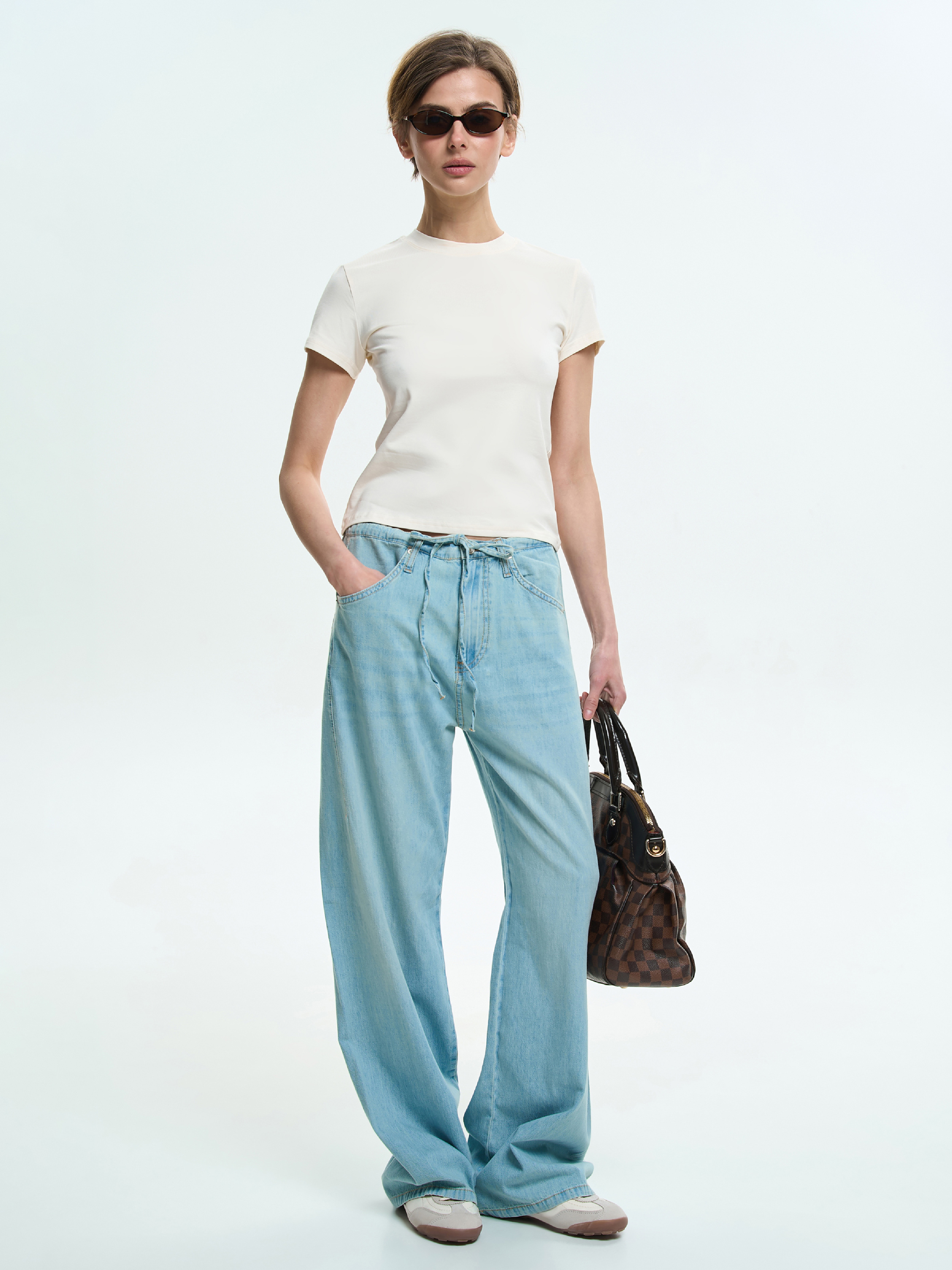 Футболка бавовняна жіноча Roza 240239 XL світло-бежевафото