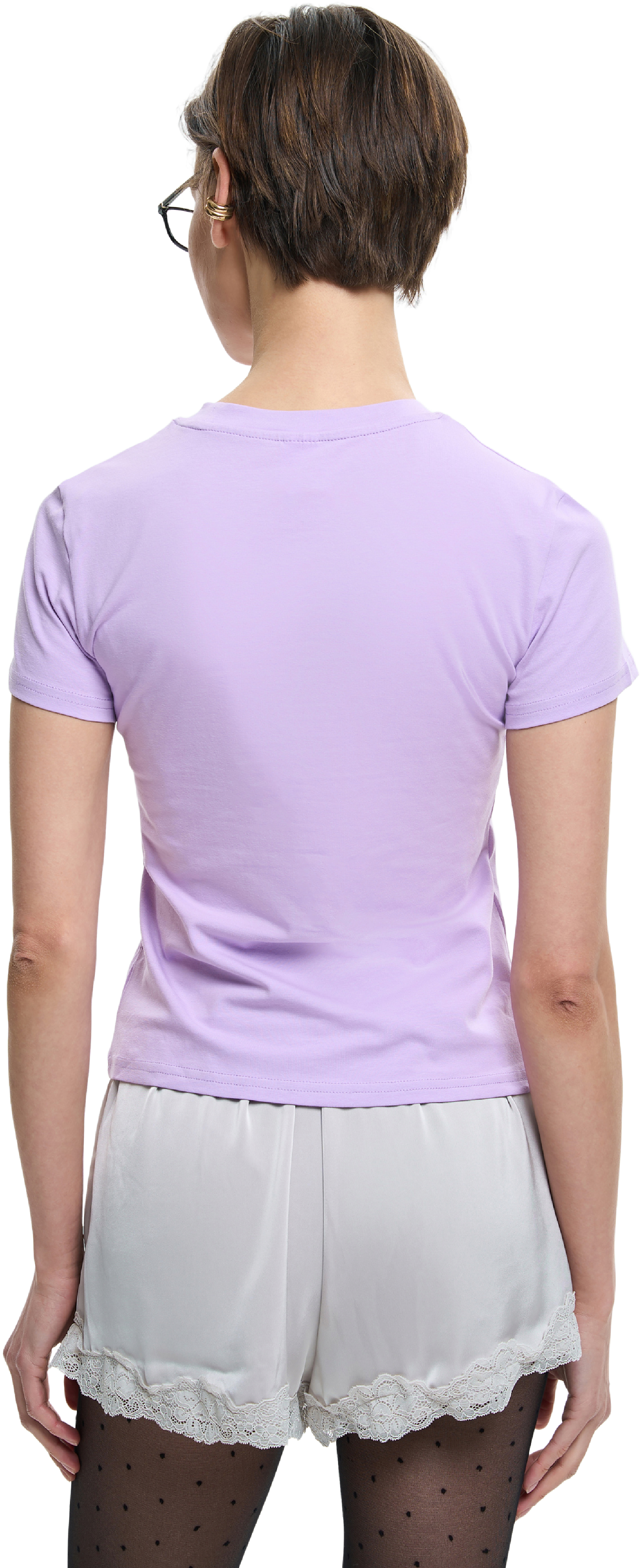 Футболка бавовняна жіноча Roza 240239 M світло-фіолетовафото