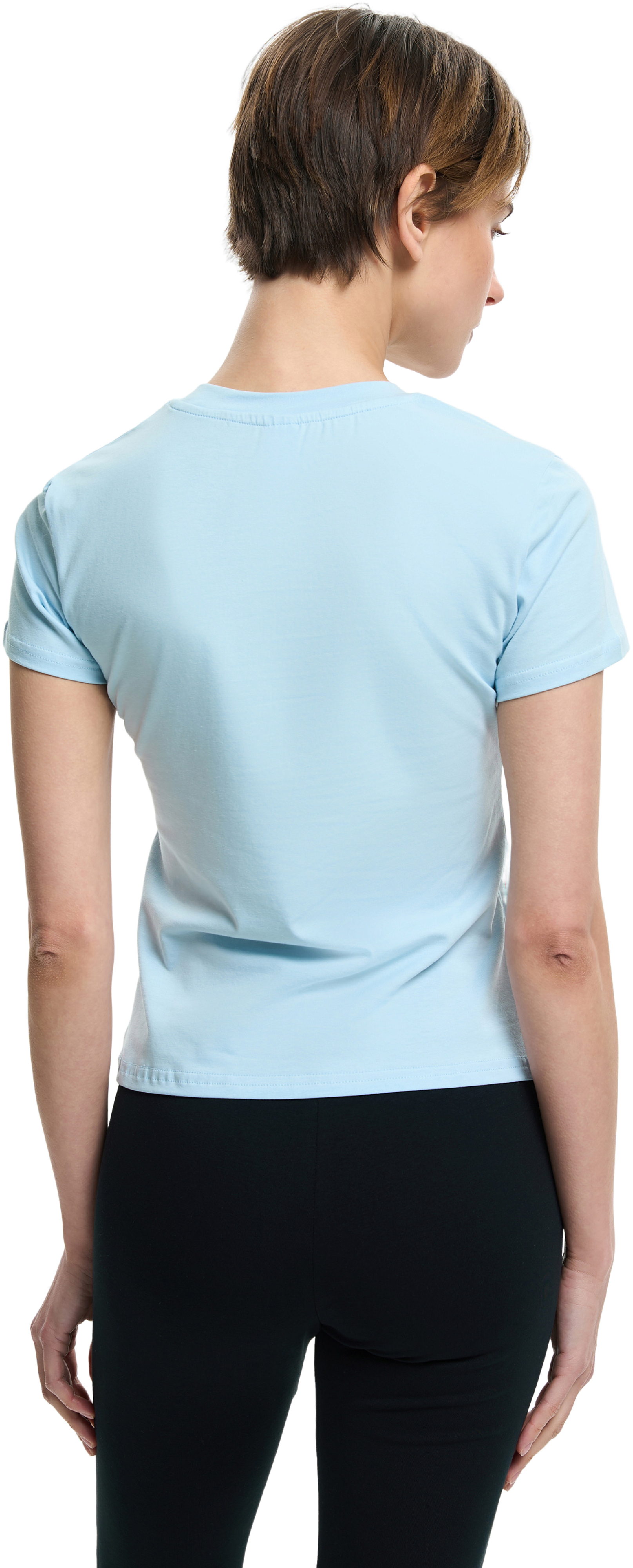 Футболка бавовняна жіноча Roza 240239 S сіро-блакитнафото