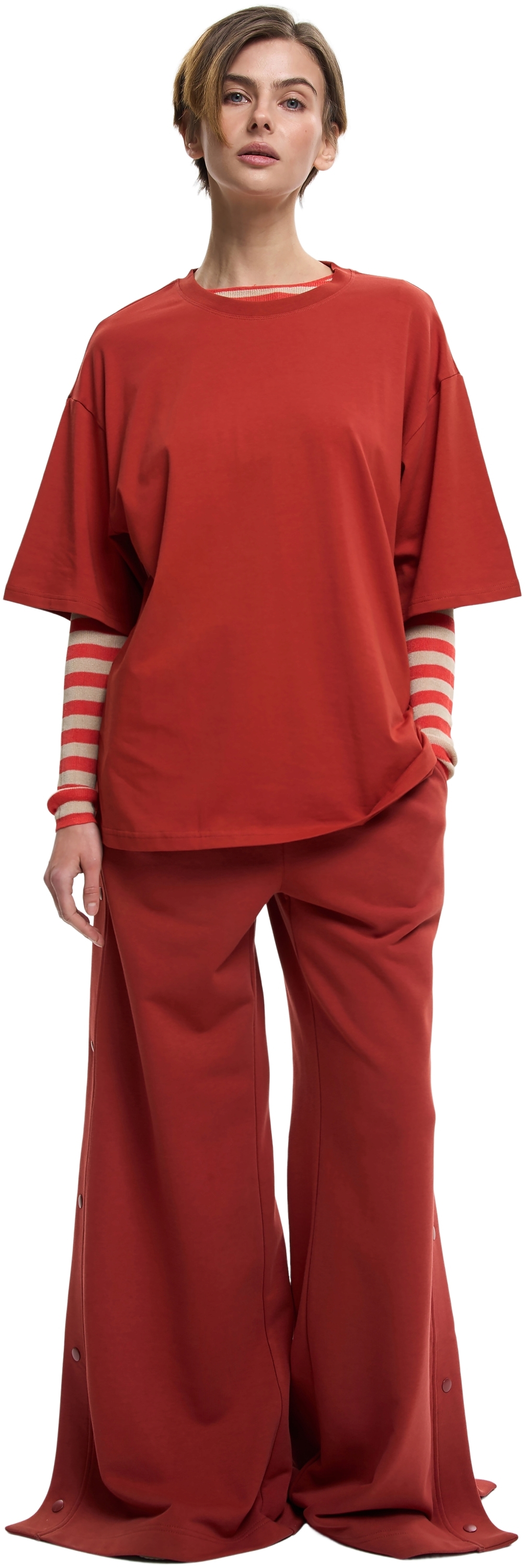 Футболка бавовняна жіноча Roza 231105 XS червонафото