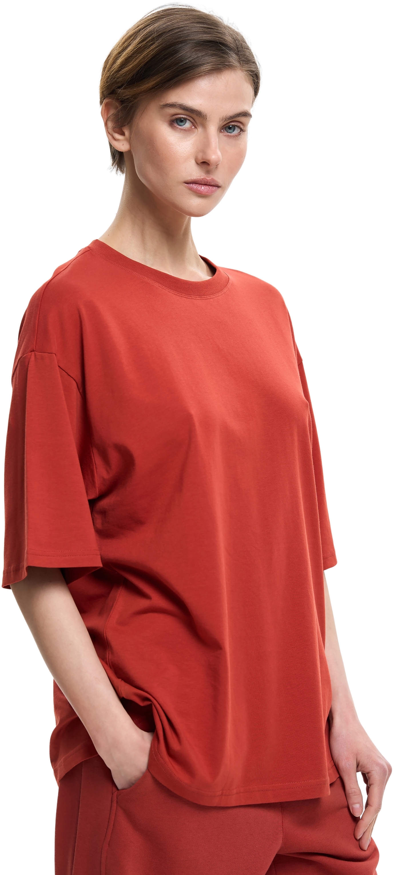 Футболка бавовняна жіноча Roza 231105 2XL червонафото