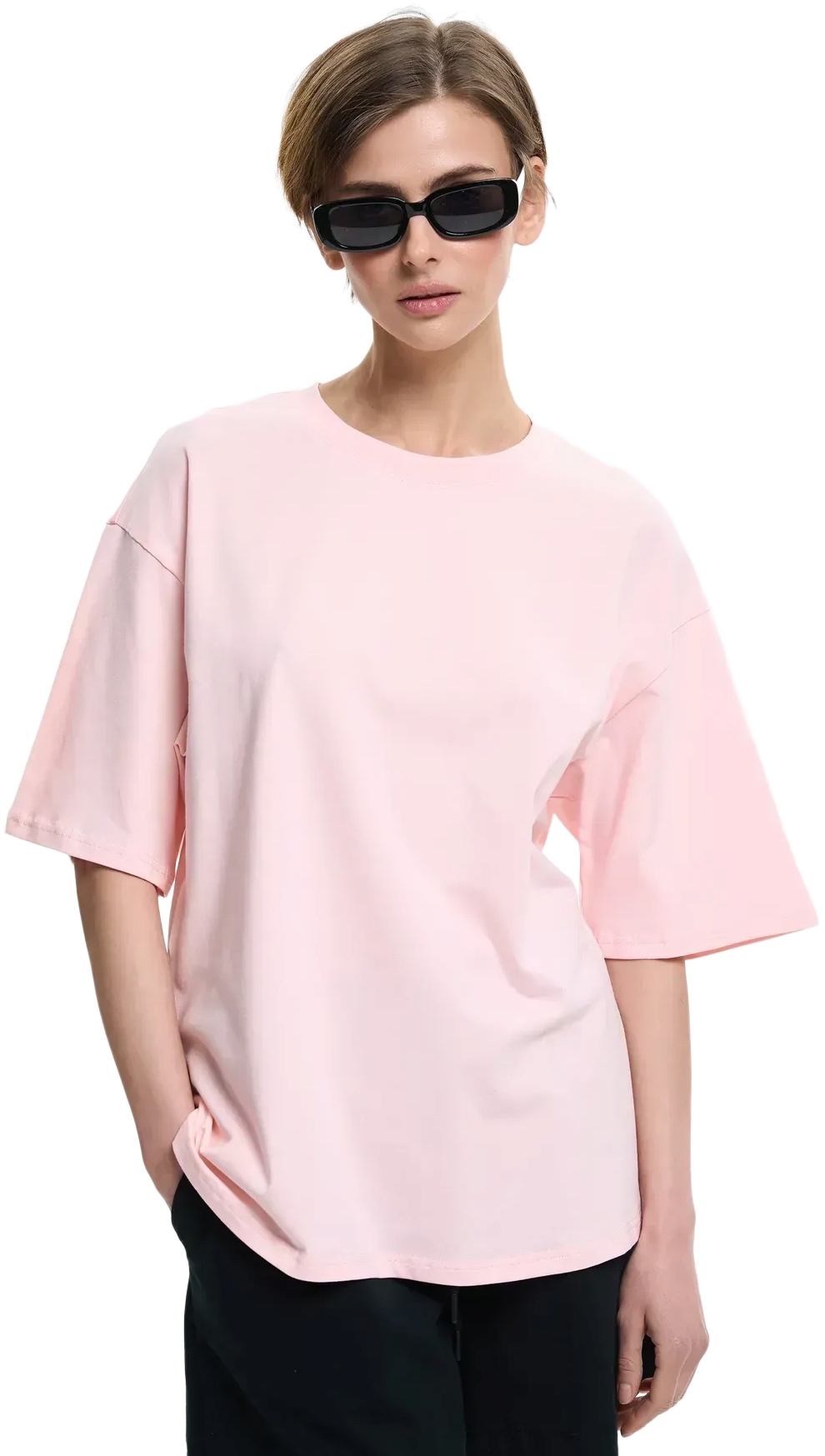 Футболка бавовняна жіноча Roza 231105 L світло-рожевафото