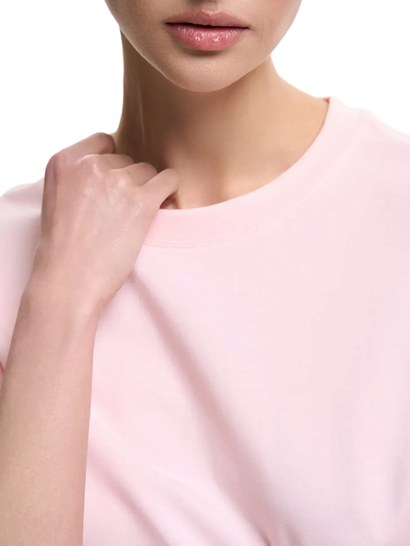 Футболка бавовняна жіноча Roza 231105 L світло-рожевафото