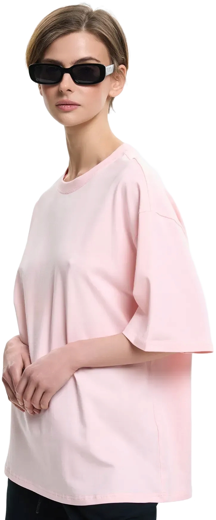 Футболка бавовняна жіноча Roza 231105 XL світло-рожевафото