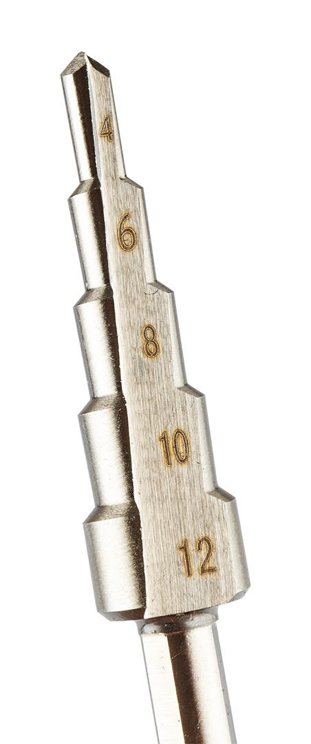 Свердло по металу східчасте GRAPHITE HSS 4x12мм (54T302)фото