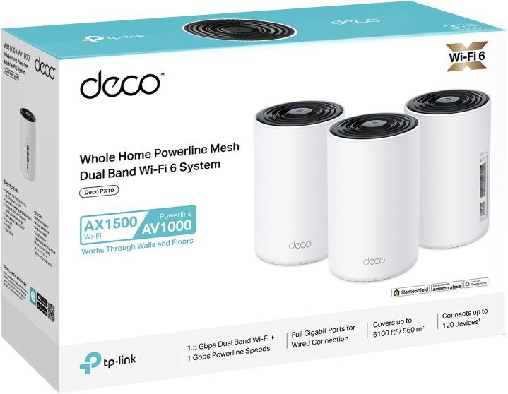 Система WiFi-Mesh TP-LINK Deco PX10 AX1500 (DECO-PX10-3-PACK) фото 