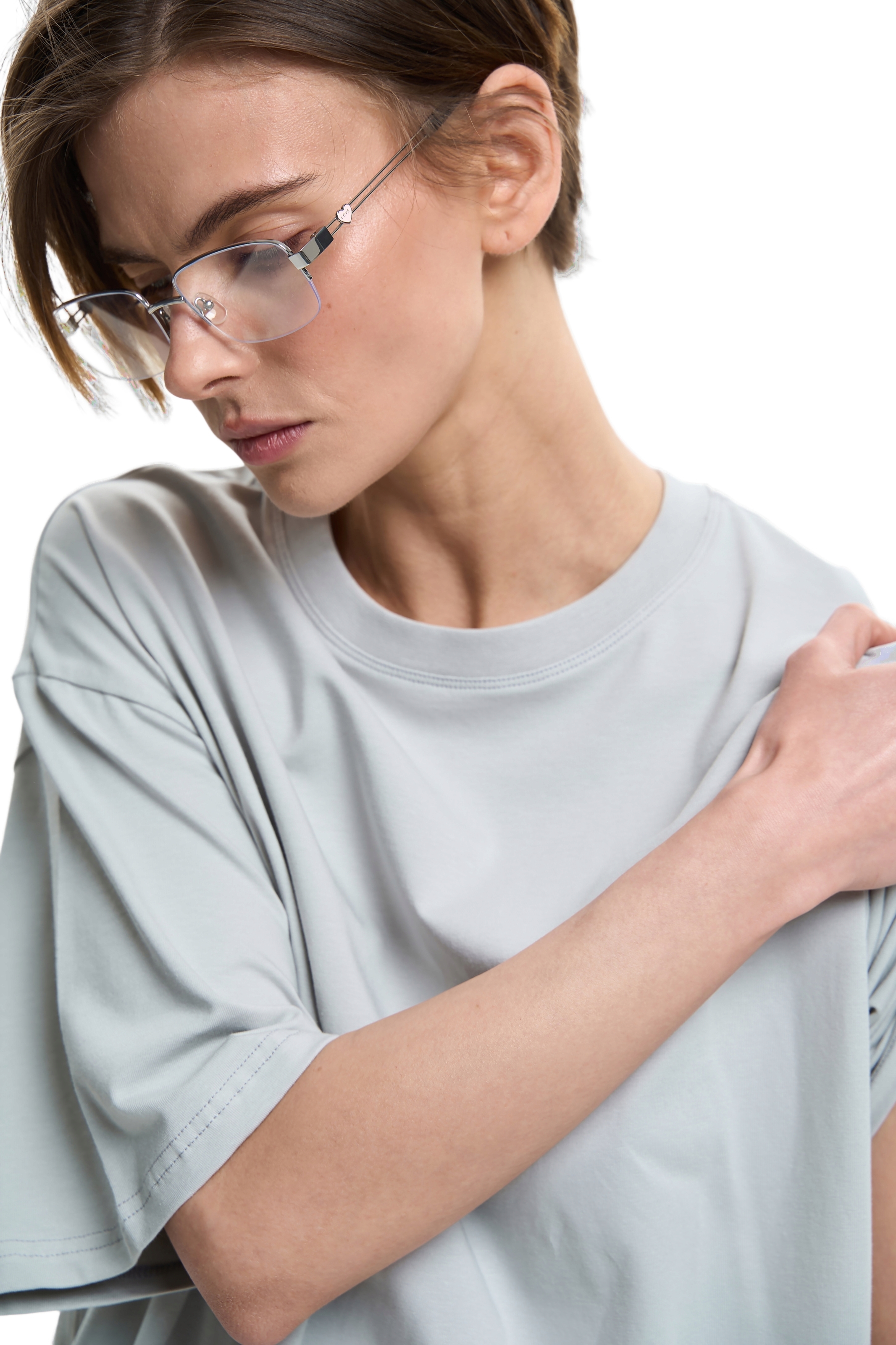 Футболка бавовняна жіноча Roza 231105 XS світло-сірафото