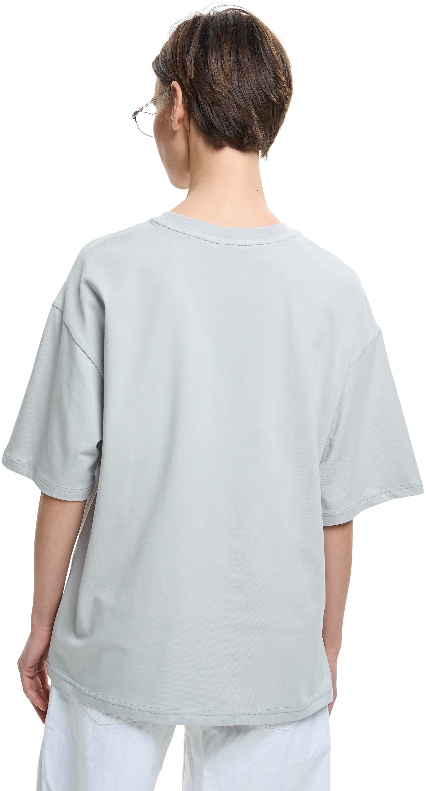 Футболка бавовняна жіноча Roza 231105 L світло-сірафото