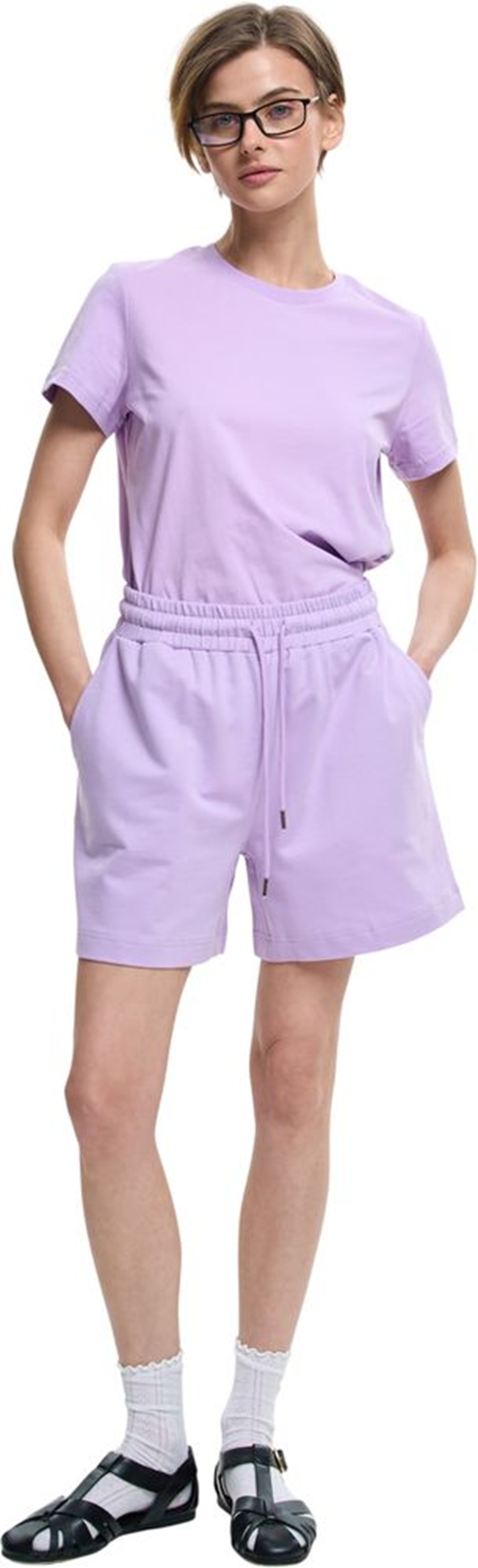 Футболка бавовняна жіноча Roza 231107 M світло-фіолетовафото