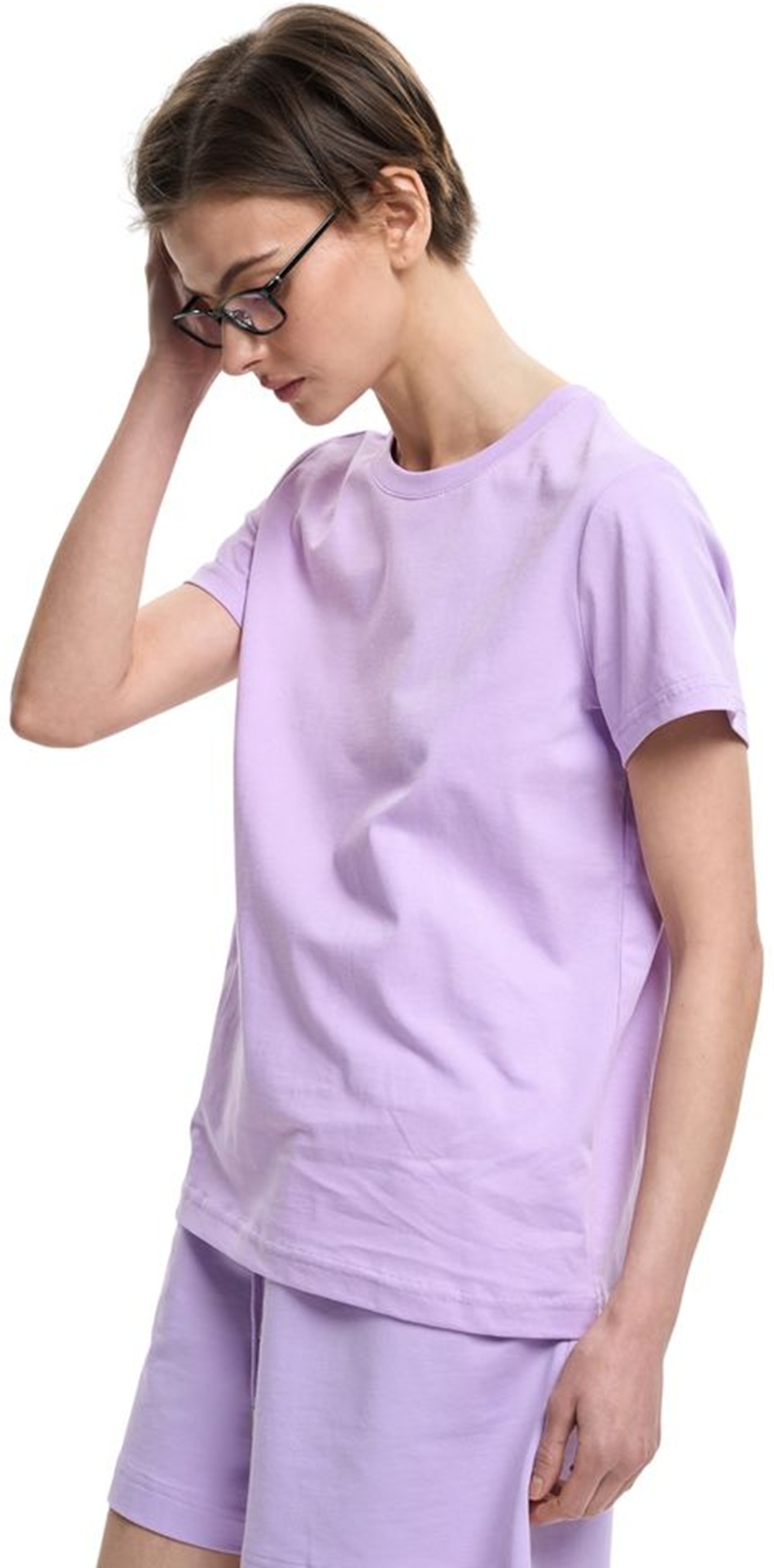 Футболка бавовняна жіноча Roza 231107 XL світло-фіолетовафото