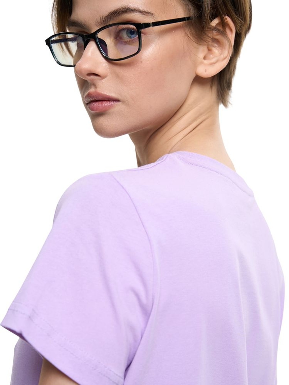 Футболка бавовняна жіноча Roza 231107 XL світло-фіолетовафото