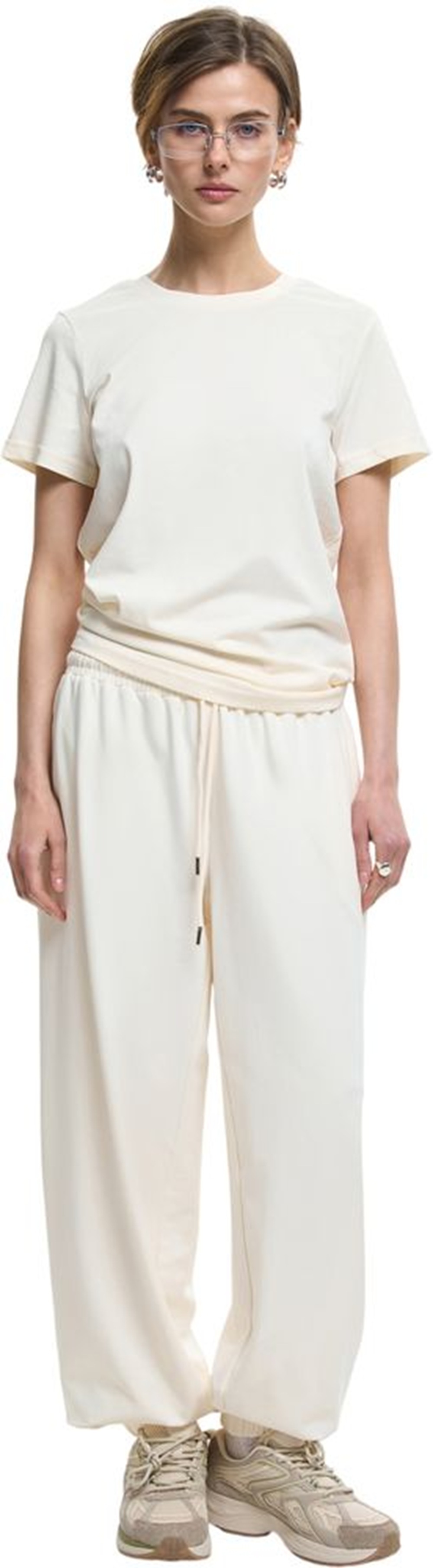 Футболка бавовняна жіноча Roza 231107 S світло-бежевафото