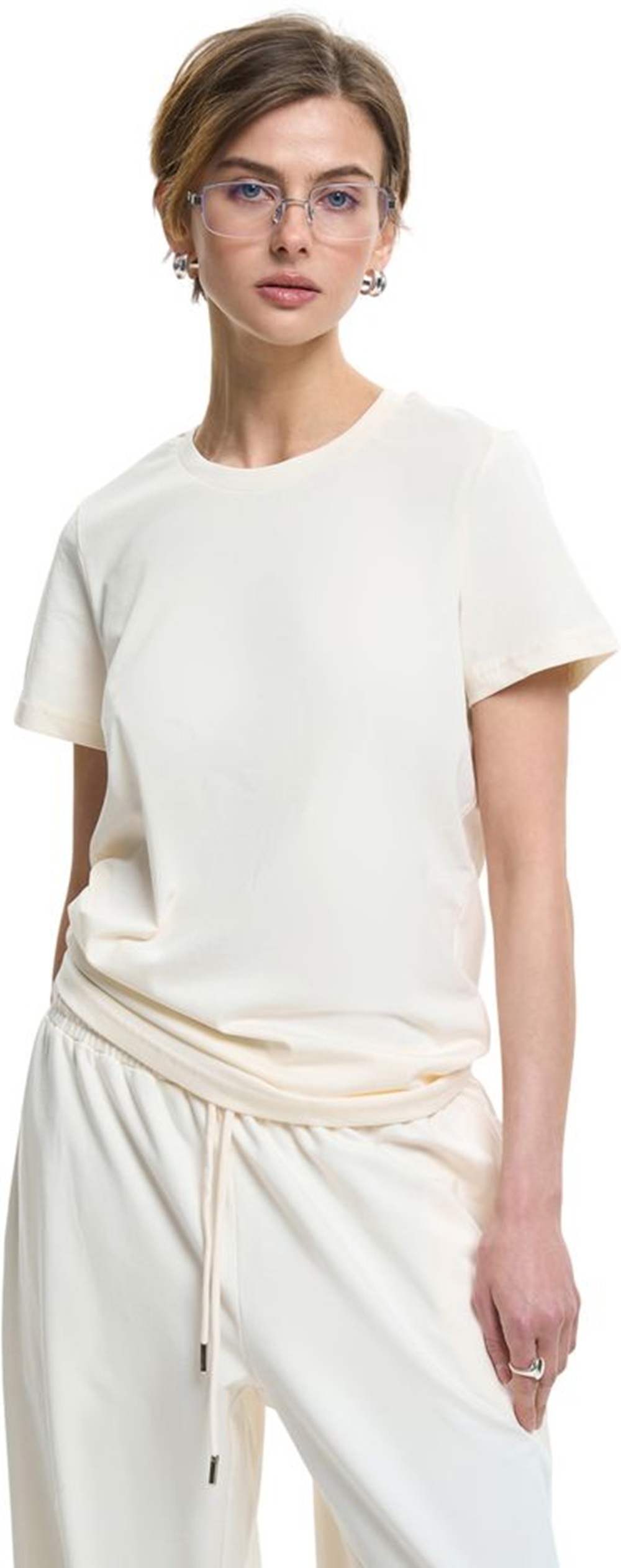 Футболка бавовняна жіноча Roza 231107 XL світло-бежевафото