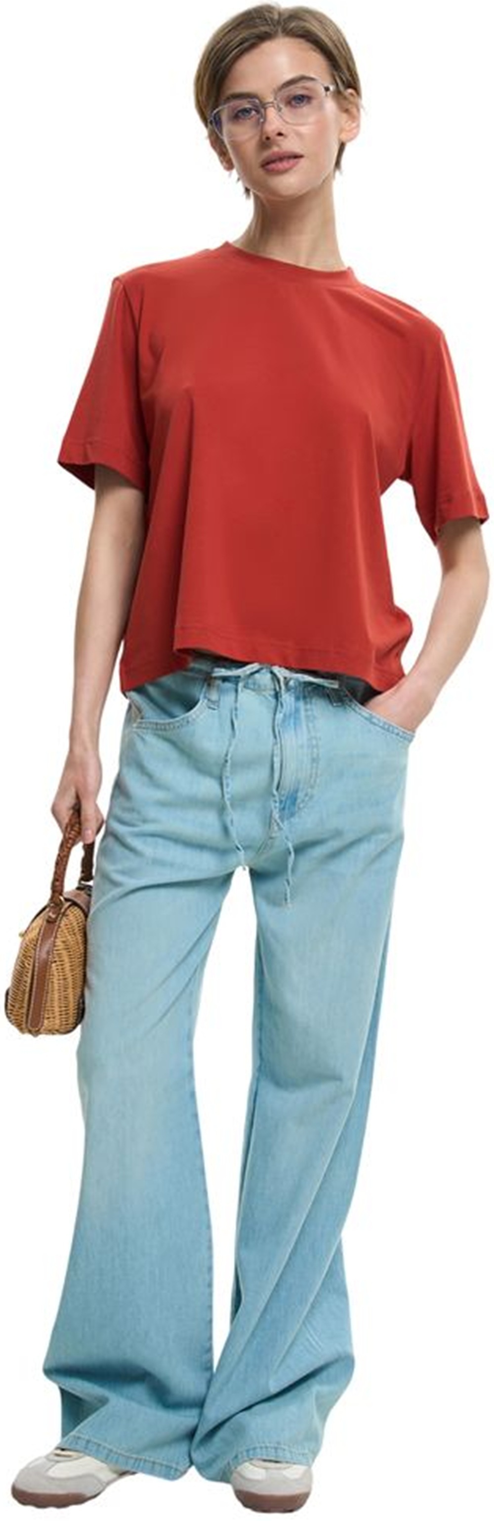 Футболка бавовняна жіноча Roza 240604 S червонафото