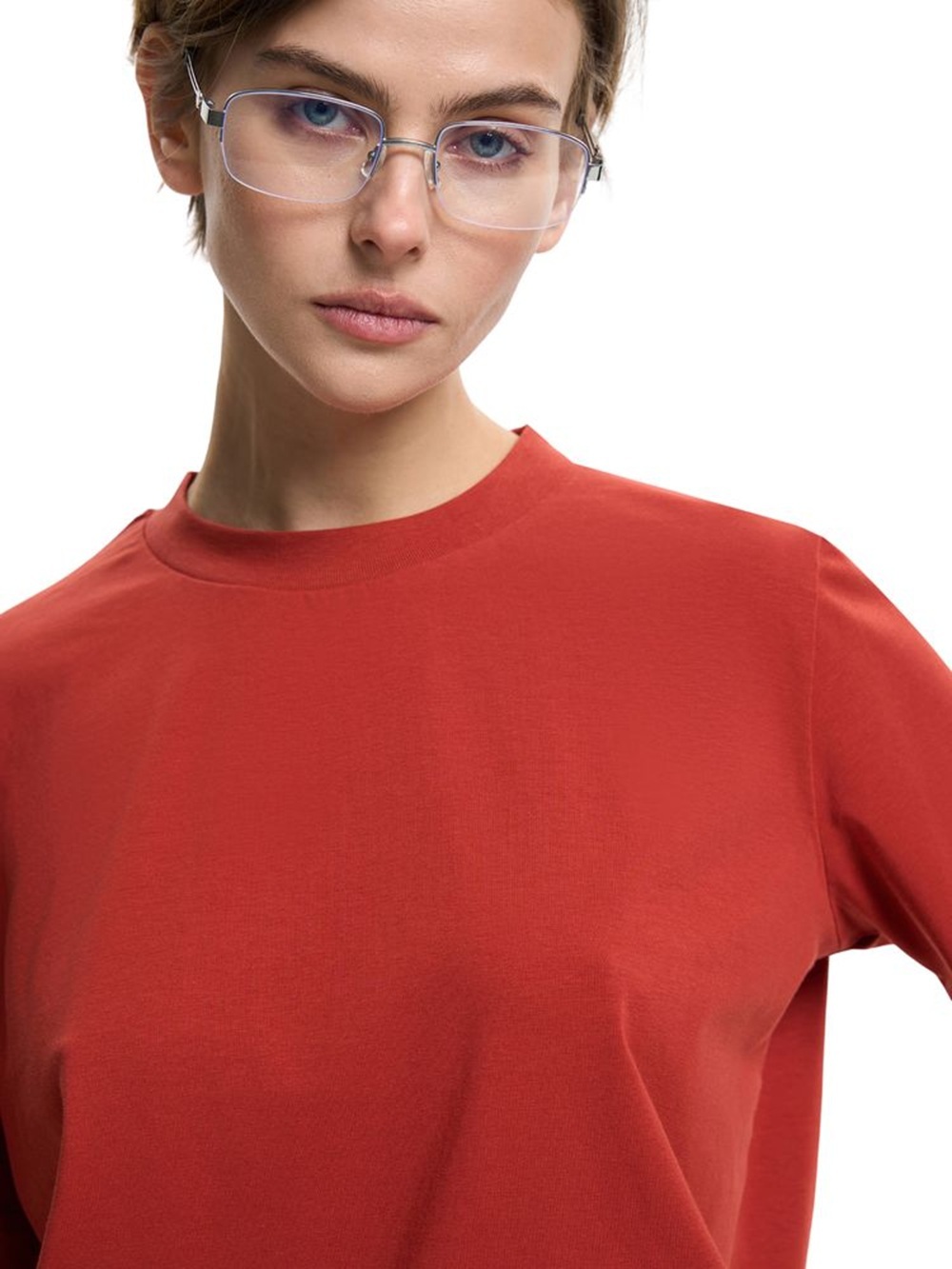 Футболка бавовняна жіноча Roza 240604 L червонафото