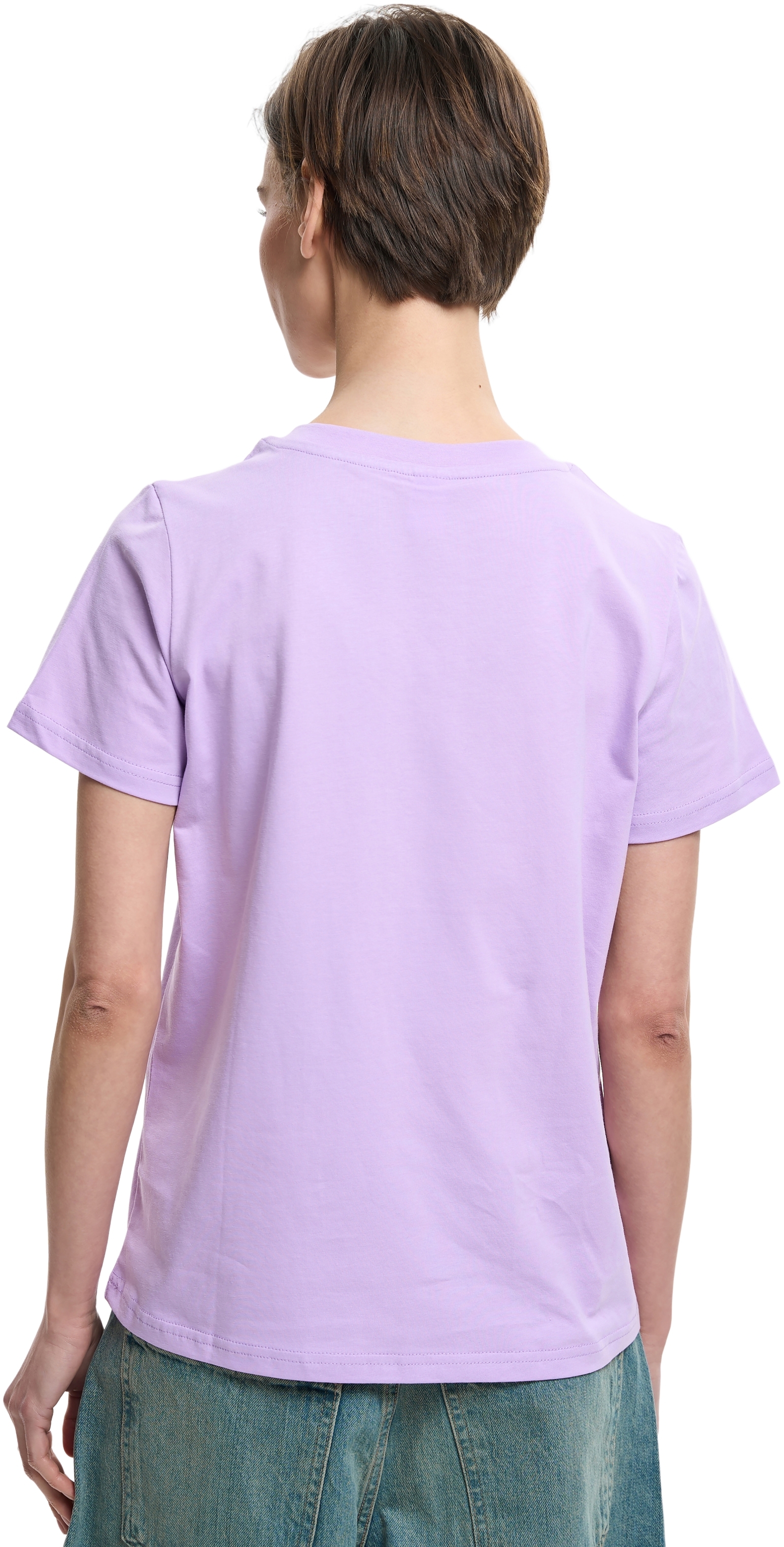 Футболка бавовняна жіноча Roza 231108 L світло-фіолетовафото