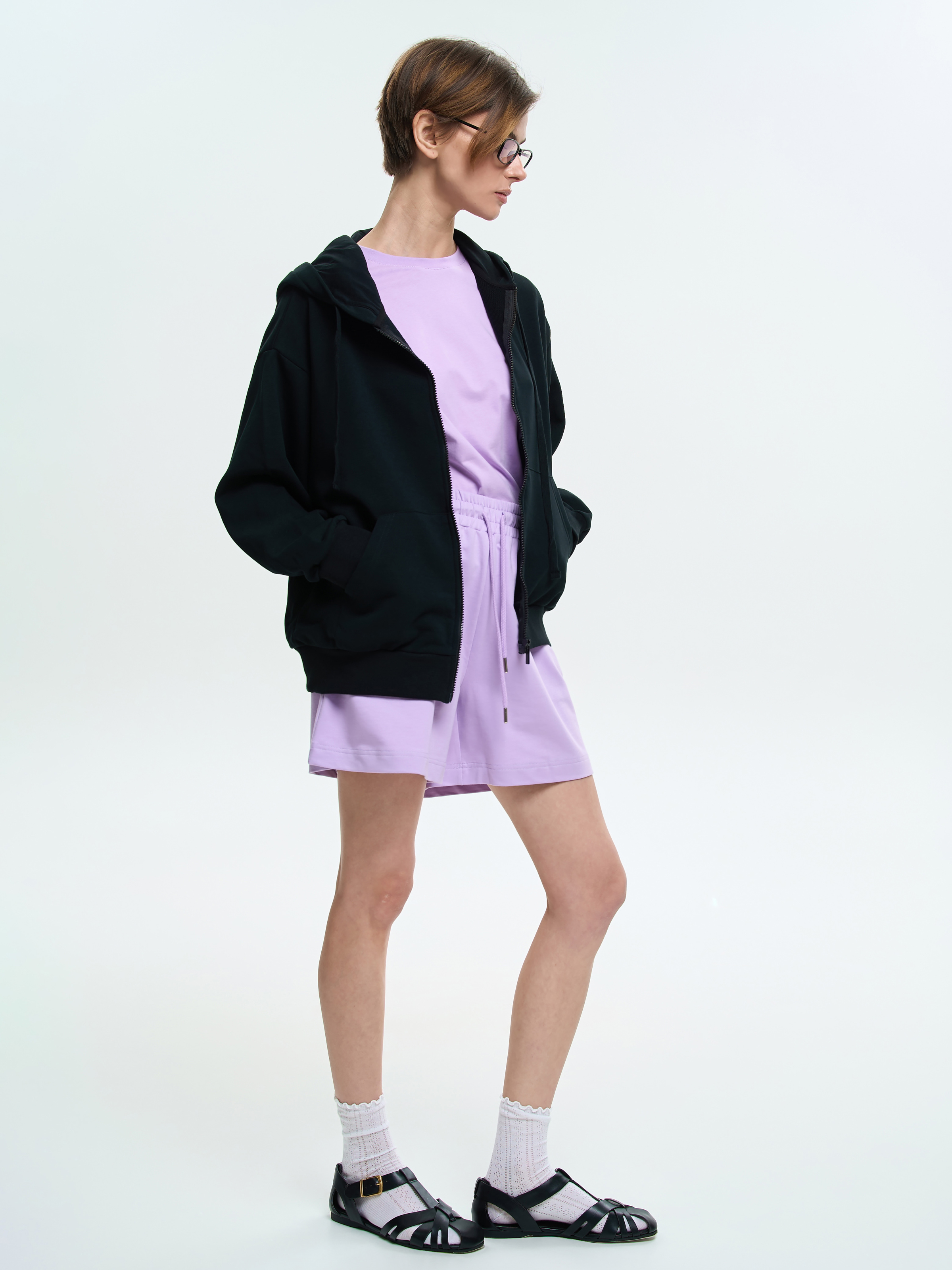 Худи на молнії жіноче Roza 211201 L чорнефото