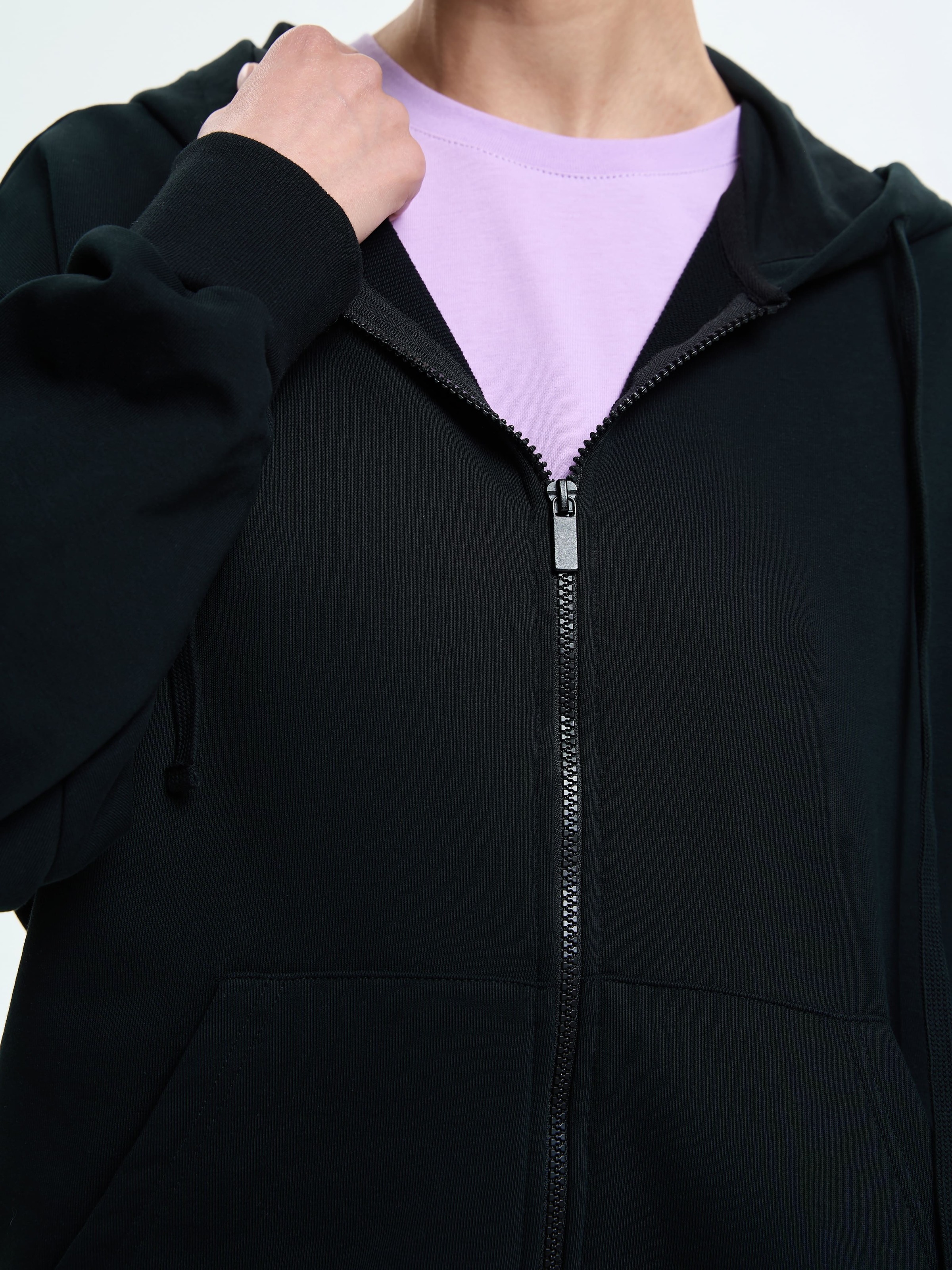 Худи на молнії жіноче Roza 211201 2XL чорнефото