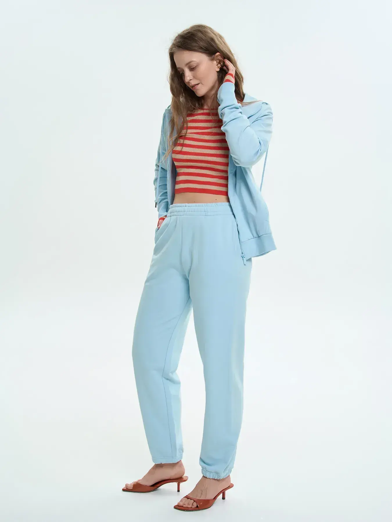 Штани спортивні жіночі Roza 231025 2XL сіро-блакитніфото