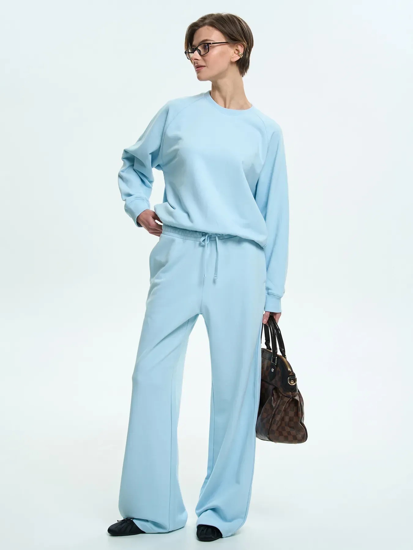 Штани спортивні жіночі Roza 240610 2XL сіро-блакитніфото