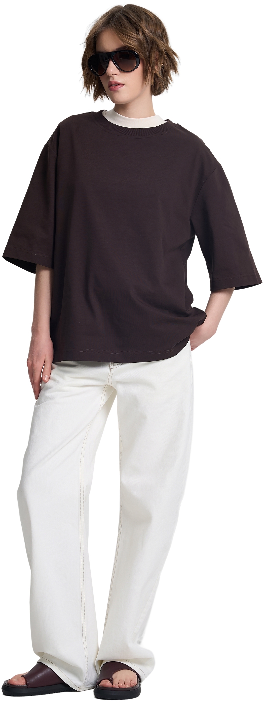 Футболка жіноча Roza 241201/1 M шоколаднафото