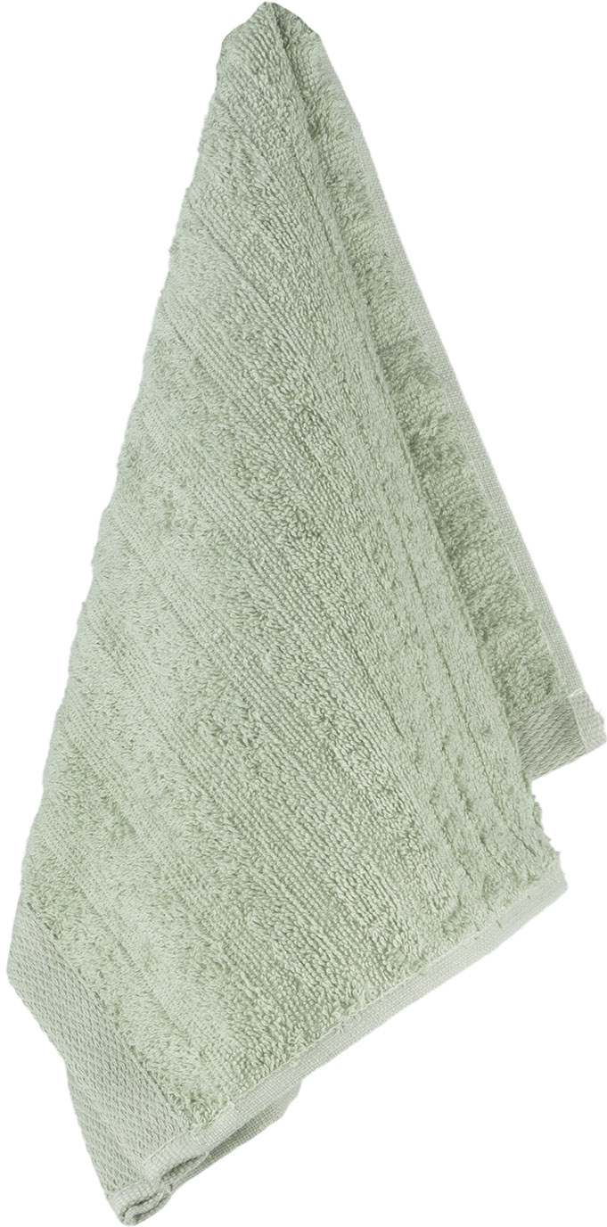 Рушник махровий ARDESTO Lines 30х50см, 100% бавовна, зелений (ART2630LG)фото