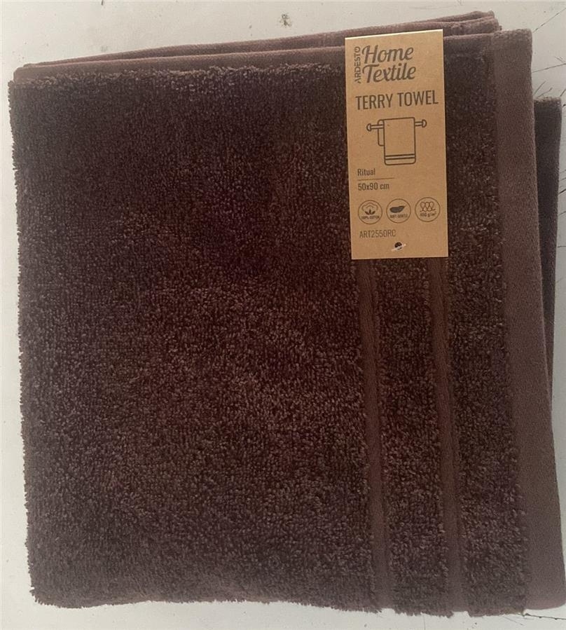 Полотенце махровое ARDESTO Ritual 70х140см, 100% хлопок, коричневый (ART2570RC) фото 