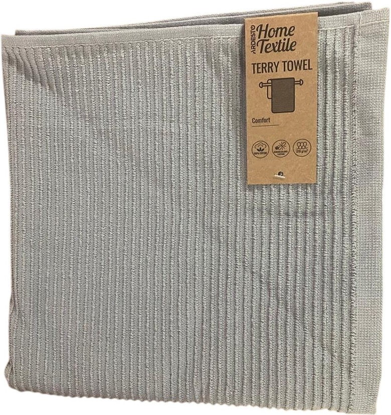 Рушник махровий ARDESTO Comfort 70х140см, 100% бавовна, сірий (ART2770CR)фото2