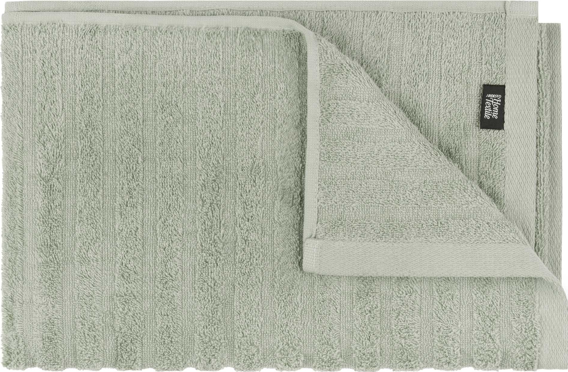 Рушник махровий ARDESTO Lines 70х140см, 100% бавовна, зелений (ART2670LG)фото