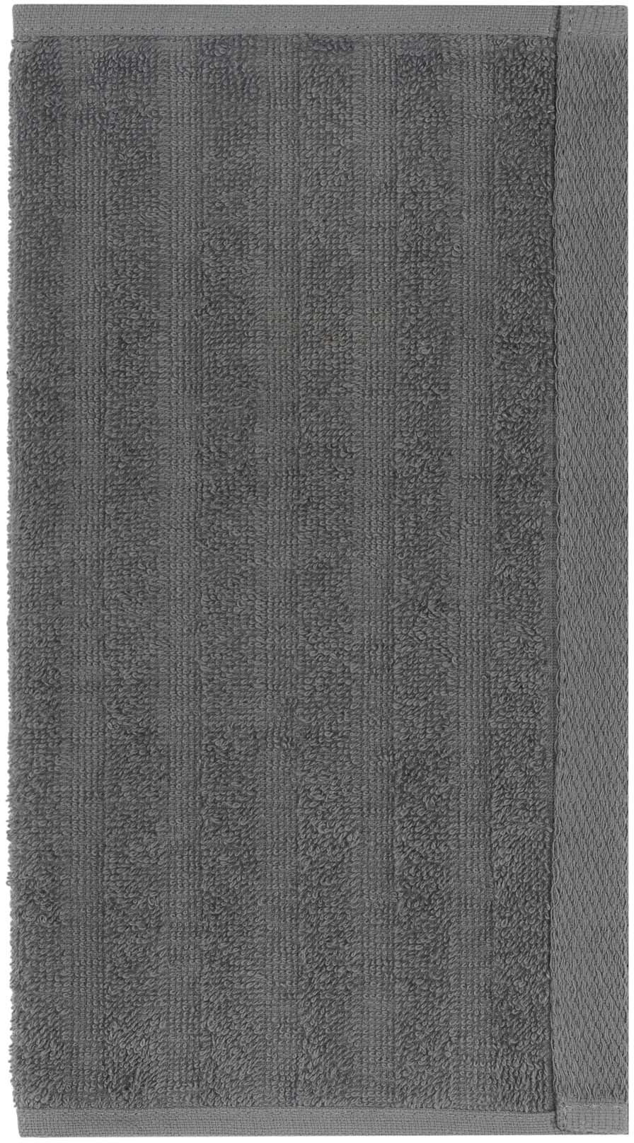 Рушник махровий ARDESTO Lines 30х50см, 100% бавовна, сірий темний (ART2630LR)фото2