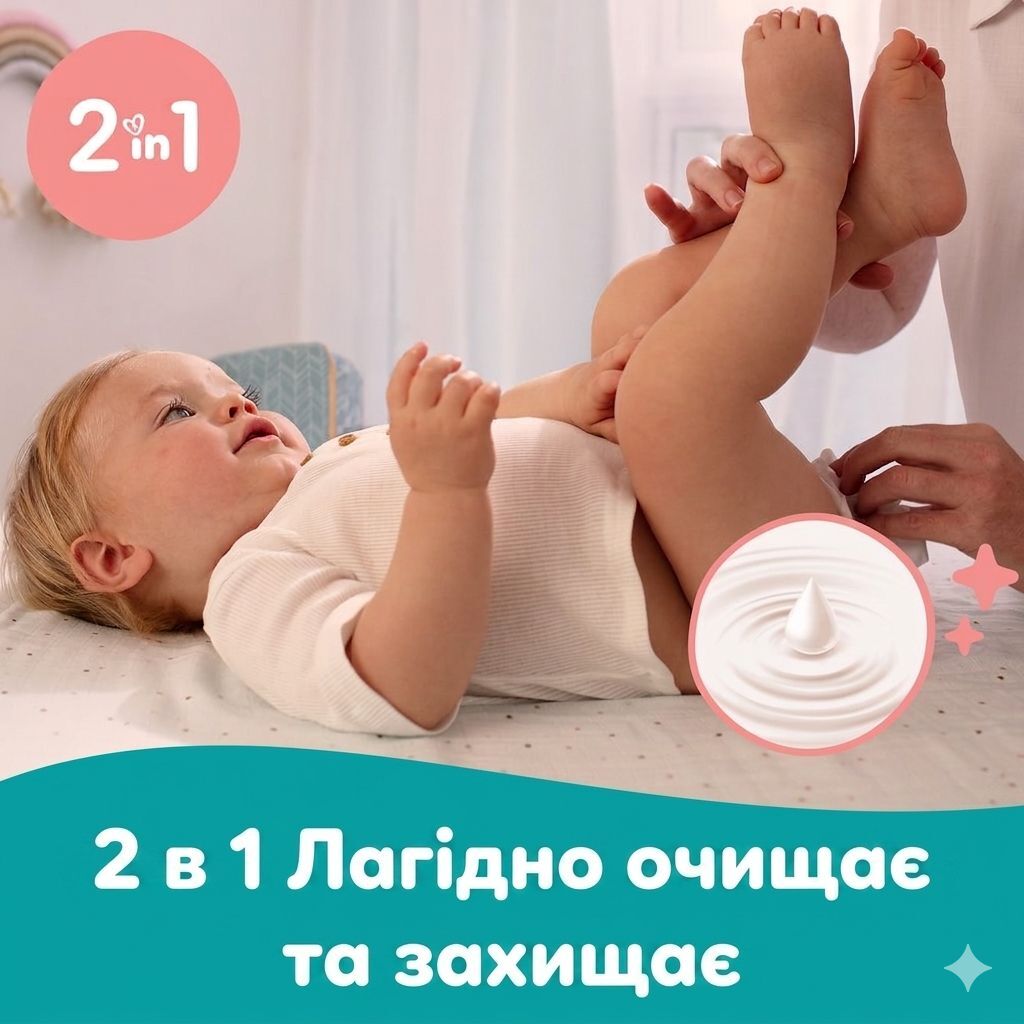 Салфетки влажные детские Pampers Sensitive Fresh Clean 2x 80 шт фото 
