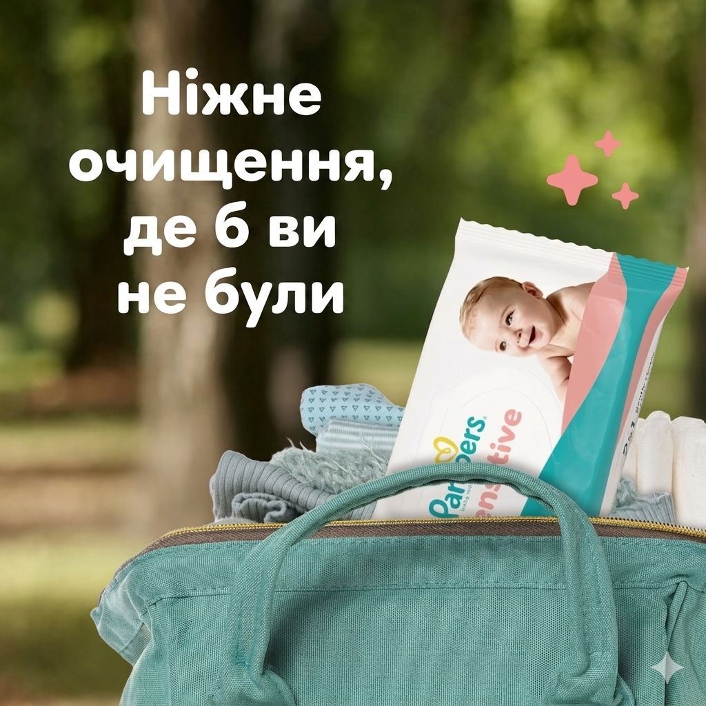 Салфетки влажные детские Pampers Sensitive Fresh Clean 2x 80 шт фото 