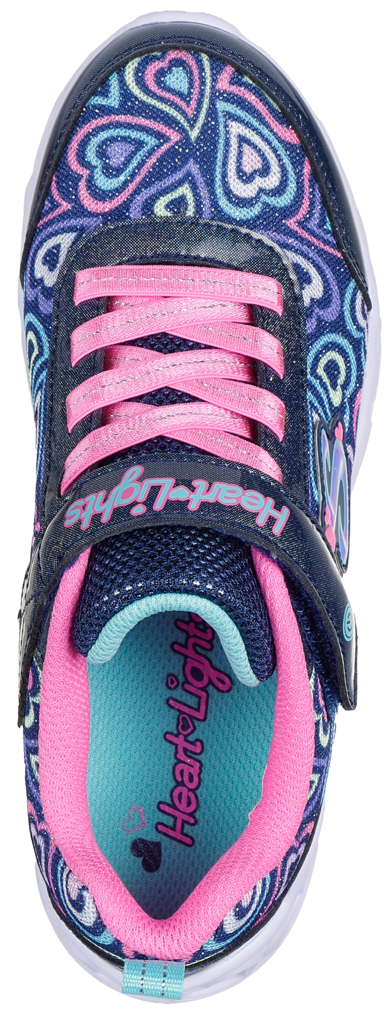 Кроссовки для девочек Skechers Heart Lights 303257L NVMT 33.5 (2 US) синие фото 