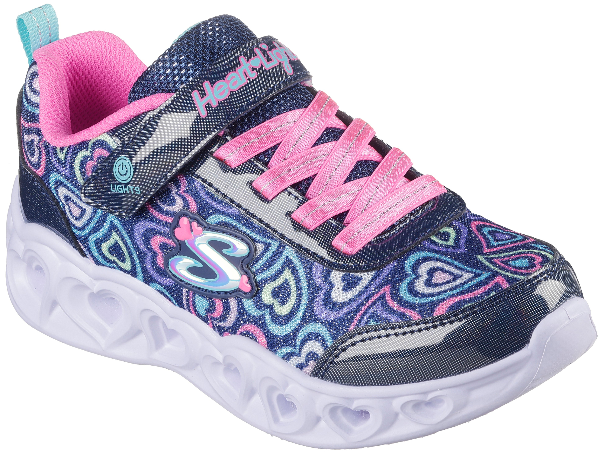 Кросівки для дівчаток Skechers Heart Lights 303257L NVMT 35 (3 US) синіфото