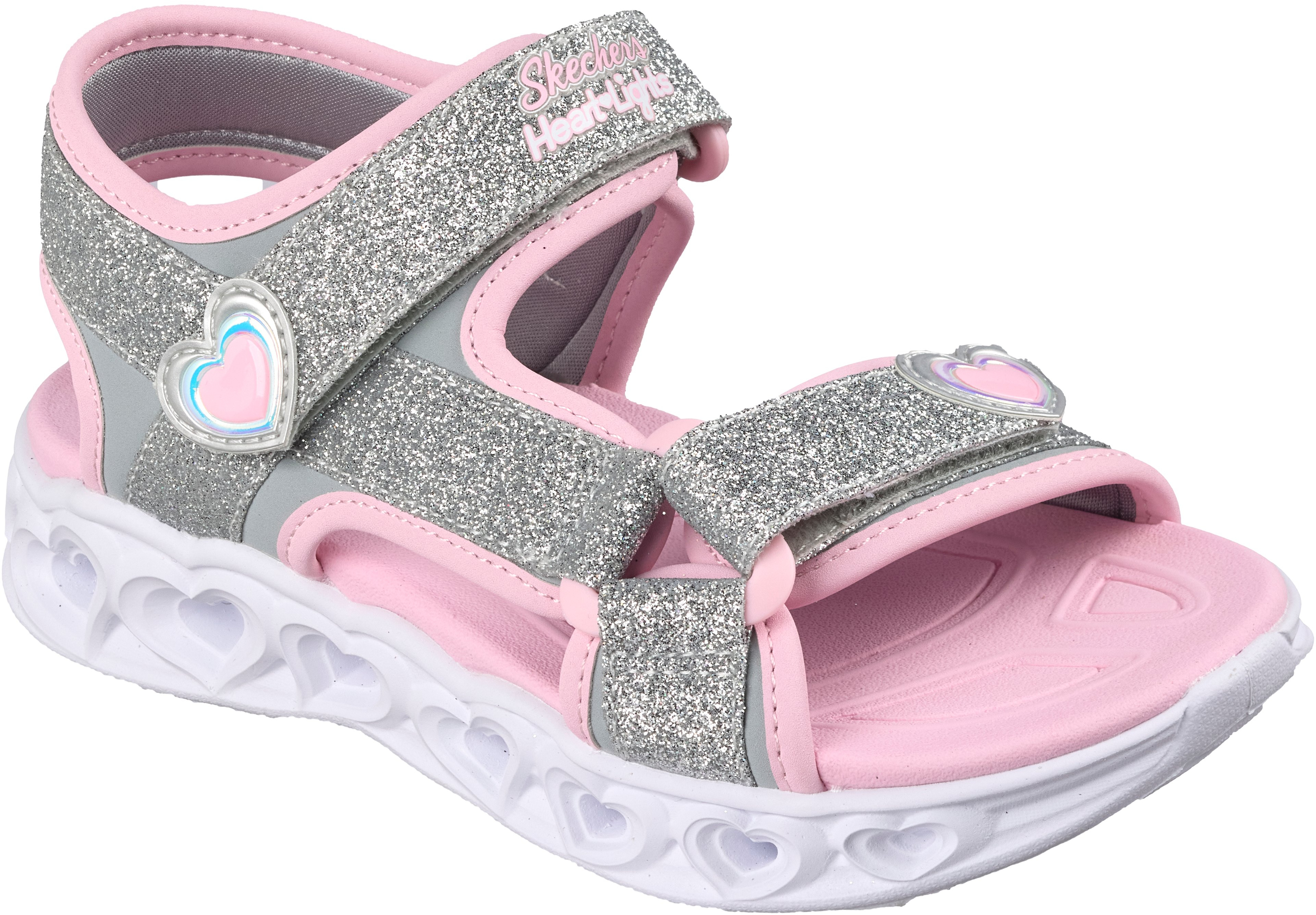Сандали для девочек Skechers Нeart Lights 303114L SLPK 27.5 (11 US) серебристые фото 