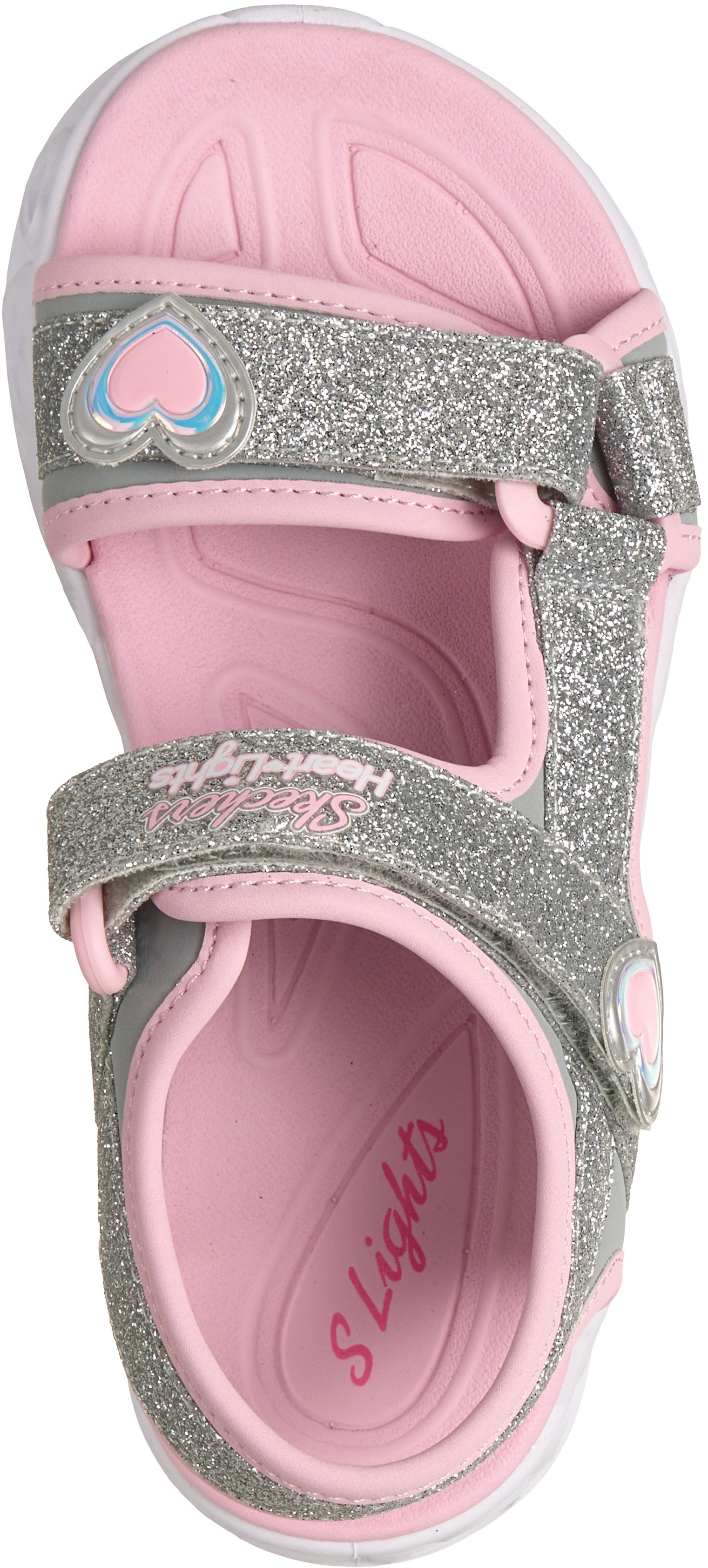 Сандали для девочек Skechers Нeart Lights 303114L SLPK 27.5 (11 US) серебристые фото 