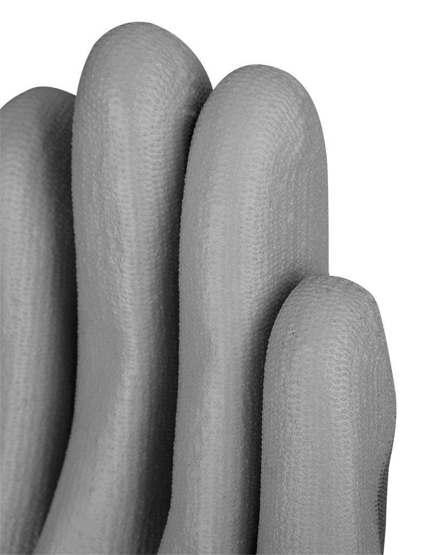 Рукавички робочі Neo Tools поліестер з нітриловим покриттям, р.8, сіро-чорний (97-647K-8)фото