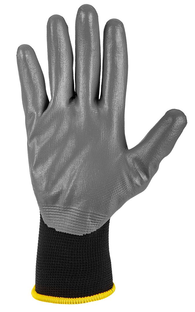 Рукавички робочі Neo Tools поліестер з нітриловим покриттям, р.10, сіро-чорний (97-647K-10)фото