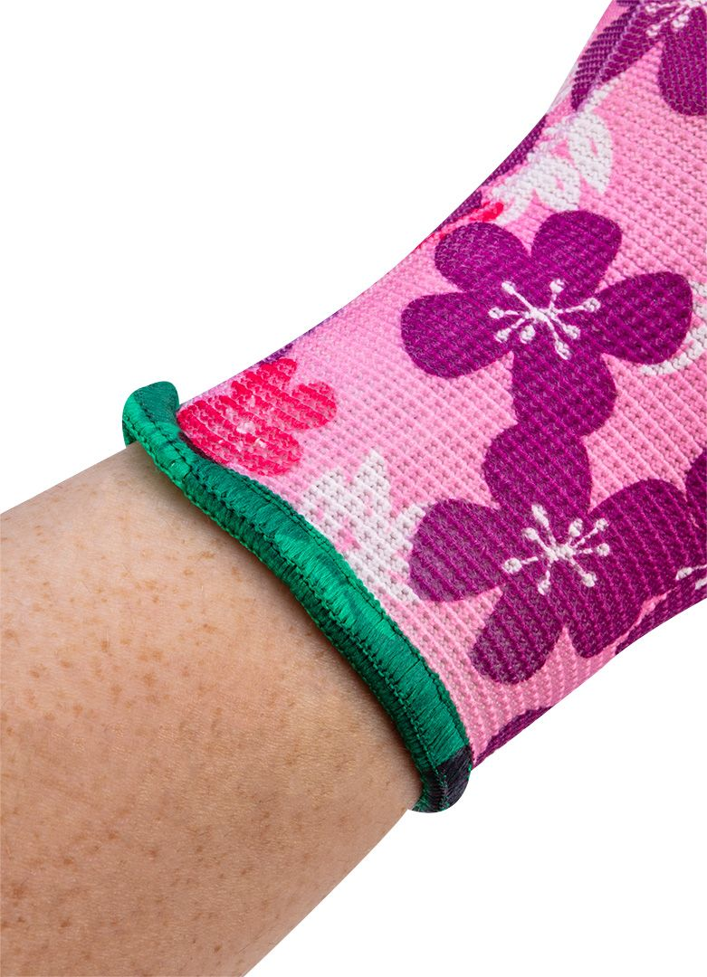 Рукавички робочі Verto, поліестер, р.9, рожевий в квіточку (97H148)фото