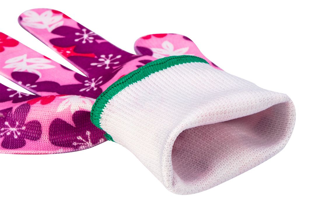 Рукавички робочі Verto, поліестер, р.9, рожевий в квіточку (97H148)фото