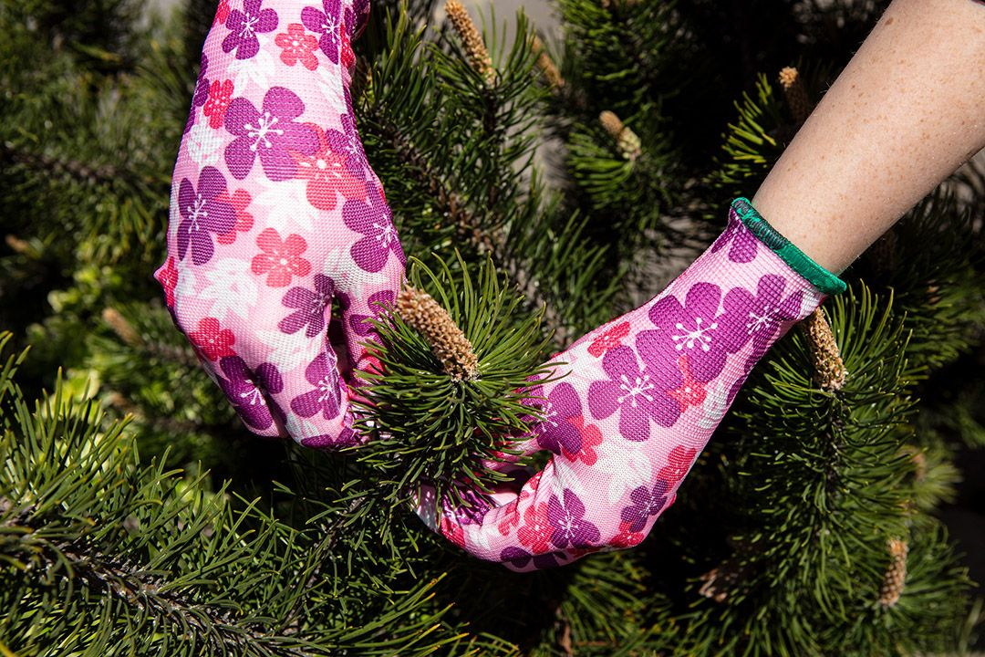 Рукавички робочі Verto, поліестер, р.9, рожевий в квіточку (97H148)фото