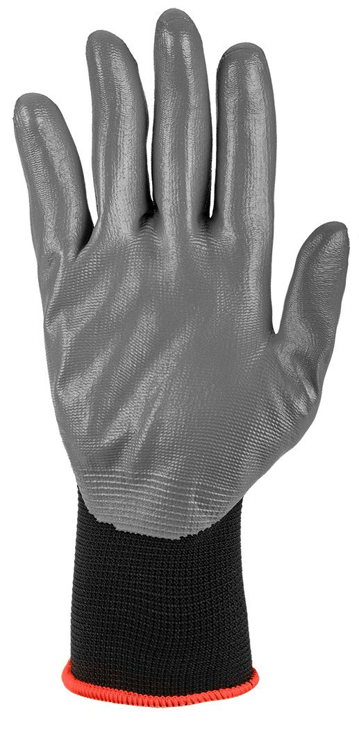 Рукавички робочі Neo Tools поліестер з нітриловим покриттям, р.7, сіро-чорний (97-647K-7)фото