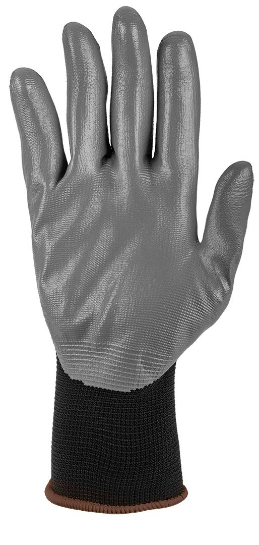 Рукавички робочі Neo Tools поліестер з нітриловим покриттям, р.9, сіро-чорний (97-647K-9)фото