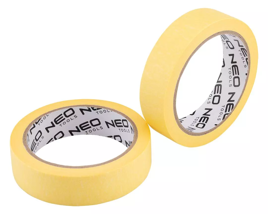 Стрічка малярна Neo Tools, 25мх25мм, жовтий набір 2шт (56-062)фото